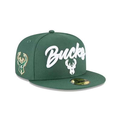 Milwaukee Bucks Gorra | New Era NBA Draft Alternate 59fifty Fitted Cap Mexico - Verdes